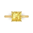 thumbnail image 1 of Solitaire Engagement Ring for Women - 2.5ct Simulated Yellow Diamond in 14K Yellow Gold Promise Ring, 1 of 5