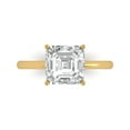 thumbnail image 1 of 2.5 ct Asscher Cut White Sapphire Solitaire Engagement Ring for Women in 18K Yellow Gold, 1 of 5