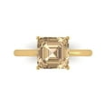 thumbnail image 1 of 2.5 ct Asscher Cut Yellow Moissanite Solitaire Engagement Ring for Women in 18K Yellow Gold, 1 of 5