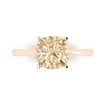 thumbnail image 1 of Solitaire Engagement Ring for Women - 2.5ct Natural Morganite in 18K Rose Gold Promise Ring, 1 of 6