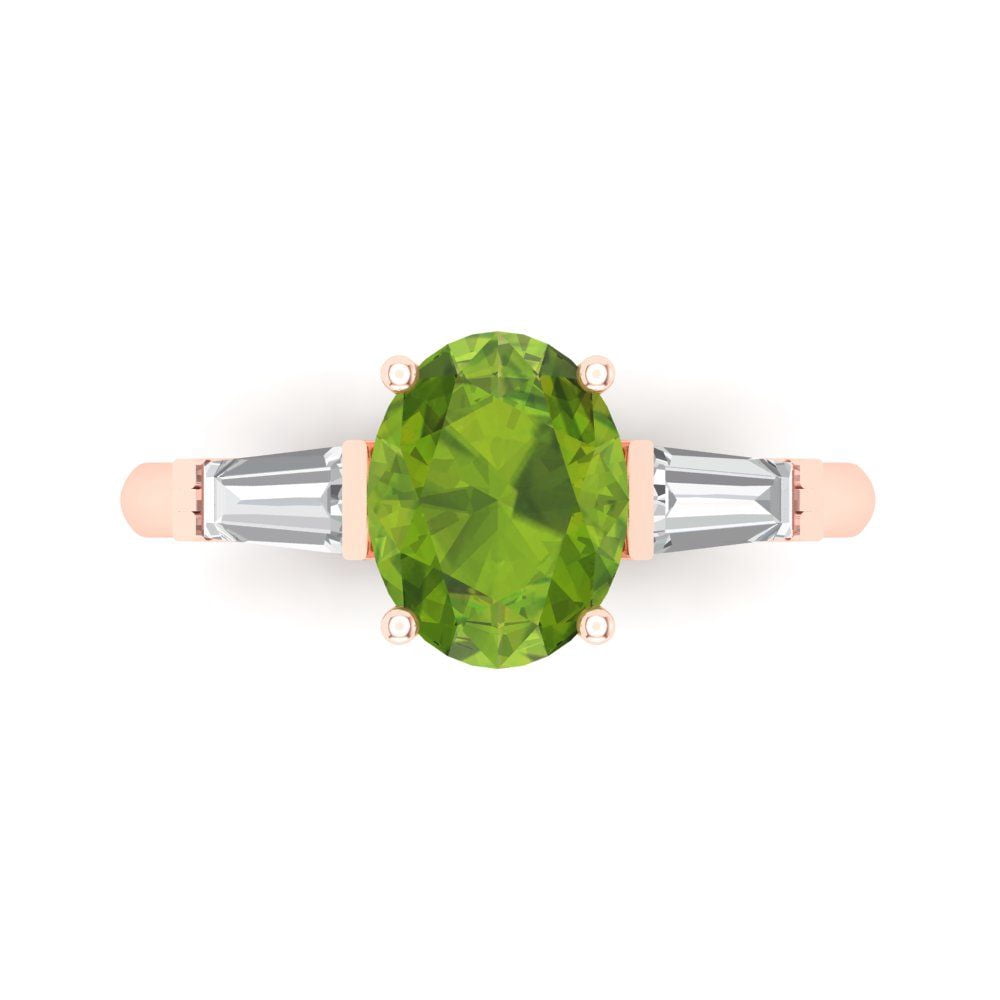 D'Joy AA Citrin Ring 925 Silber Gelbes Gold (Größe 17.00) Ca. 5,72