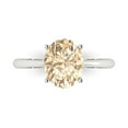 thumbnail image 1 of Solitaire Engagement Ring for Women - 2.5ct Natural Morganite in 14K White Gold Promise Ring, 1 of 7