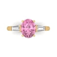 thumbnail image 1 of Three-Stone Engagement Ring for Women - 2.5ct Simulated Pink Diamond in 14K Yellow Gold Promise Ring, 1 of 7