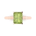 thumbnail image 1 of Solitaire Engagement Ring for Women - 2.5ct Natural Peridot in 14K Rose Gold Promise Ring, 1 of 8