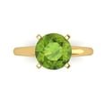 thumbnail image 1 of Solitaire Engagement Ring for Women - 2.5ct Natural Peridot in 14K Yellow Gold Promise Ring, 1 of 6