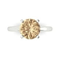 thumbnail image 1 of Solitaire Engagement Ring for Women - 2.5ct Yellow Moissanite in 14K White Gold Promise Ring, 1 of 7