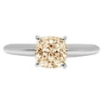 thumbnail image 1 of 2.5 ct Cushion Cut Natural Morganite Solitaire 14K White Gold Womens Engagement Ring, 1 of 3