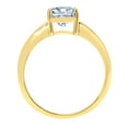 thumbnail image 1 of 2.5 ct Cushion Cut Natural Swiss Blue Topaz Solitaire Engagement Ring for Women in 18K Yellow Gold, 1 of 2