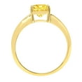 thumbnail image 1 of 2.5 ct Cushion Cut Simulated Yellow Diamond Solitaire Engagement Ring for Women in 18K Yellow Gold, 1 of 2