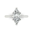 thumbnail image 1 of 2.5 ctw Solitaire Anniversary Ring for Women | Marquise Cut Moissanite | Hyperallergenic Solid 14K White Gold, 1 of 5