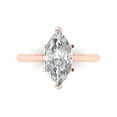 thumbnail image 1 of Clara Pucci 14K Rose Gold 2.5ct Moissanite Solitaire Ring for Women, 1 of 7
