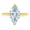 thumbnail image 1 of 2.5 ct Marquise Cut Natural Aquamarine Solitaire 14K Yellow Gold Womens Engagement Ring, 1 of 4