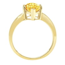 2.5 ct Marquise Cut Natural Citrine Solitaire Engagement Ring for Women in 18K Yellow Gold