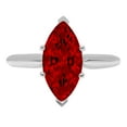 thumbnail image 1 of 2.5 ct Marquise Cut Natural Garnet Solitaire 14K White Gold Womens Engagement Ring, 1 of 3