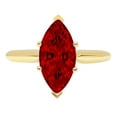 thumbnail image 1 of 2.5 ct Marquise Cut Natural Garnet Solitaire 18K Yellow Gold Womens Engagement Ring, 1 of 3