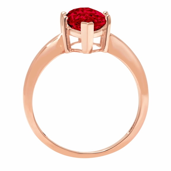 2.5 ct Marquise Cut Natural Garnet Solitaire Engagement Ring for Women in 18K Rose Gold