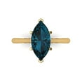 thumbnail image 1 of Clara Pucci 14K Yellow Gold 2.5ct LondonBlueTopaz Solitaire Ring for Women, 1 of 7