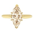 thumbnail image 1 of 2.5 ct Marquise Cut Natural Morganite Solitaire 18K Yellow Gold Womens Engagement Ring, 1 of 6