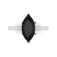 thumbnail image 1 of 2.5 ctw Solitaire Anniversary Ring for Women | Marquise Cut Natural Onyx | Hyperallergenic Solid 18K White Gold, 1 of 5
