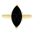 thumbnail image 1 of 2.5 ct Marquise Cut Natural Onyx Solitaire 18K Yellow Gold Womens Engagement Ring, 1 of 5