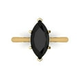 thumbnail image 1 of 2.5 ctw Solitaire Anniversary Ring for Women | Marquise Cut Natural Onyx | Hyperallergenic Solid 18K Yellow Gold, 1 of 5
