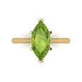 thumbnail image 1 of 2.5 ctw Solitaire Anniversary Ring for Women | Marquise Cut Natural Peridot | Hyperallergenic Solid 14K Yellow Gold, 1 of 5