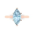 thumbnail image 1 of Solitaire Engagement Ring for Women - 2.5ct Natural Sky Blue Topaz in 14K Rose Gold Promise Ring, 1 of 5