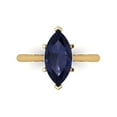 thumbnail image 1 of 2.5 ct Marquise Cut Simulated Blue Sapphire Solitaire 18K Yellow Gold Womens Engagement Ring, 1 of 5