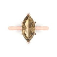 thumbnail image 1 of Clara Pucci 14K Rose Gold Solid Gold Champagne Solitaire Anniversary Ring for Women - 2.5 cttw Marquise Cut, 1 of 7