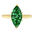 thumbnail image 1 of 2.5 ct Marquise Cut Simulated Emerald Solitaire 14K Yellow Gold Womens Engagement Ring, 1 of 3