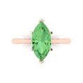 thumbnail image 1 of Clara Pucci 14K Rose Gold 2.5ct Green Solitaire Ring for Women, 1 of 7
