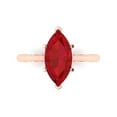 thumbnail image 1 of Clara Pucci 14K Rose Gold Solid Gold Tourmaline Solitaire Anniversary Ring for Women - 2.5 cttw Marquise Cut, 1 of 7