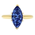 thumbnail image 1 of 2.5 ct Marquise Cut Simulated Tanzanite Solitaire 14K Yellow Gold Womens Engagement Ring, 1 of 5