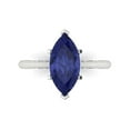 thumbnail image 1 of 2.5 ct Marquise Cut Simulated Tanzanite Solitaire 18K White Gold Womens Engagement Ring, 1 of 5