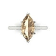 thumbnail image 1 of 2.5 ct Marquise Cut Yellow Moissanite Solitaire 14K White Gold Womens Engagement Ring, 1 of 5