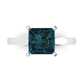 thumbnail image 1 of Clara Pucci 14K White Gold 2.5ct LondonBlueTopaz Solitaire Ring for Women, 1 of 8