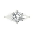 thumbnail image 1 of 2.5 ct Round Cut Moissanite Solitaire 14K White Gold Womens Engagement Ring, 1 of 5