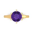 thumbnail image 1 of Clara Pucci 14K Yellow Gold 2.5ct Amethyst Solitaire Ring for Women, 1 of 8