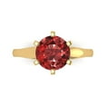 thumbnail image 1 of 2.5 ct Round Cut Natural Garnet Solitaire Engagement Ring for Women in 18K Yellow Gold, 1 of 5