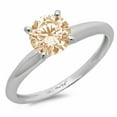 thumbnail image 1 of 2.5 ct Round Cut Natural Morganite Solitaire 18K White Gold Womens Engagement Ring, 1 of 3