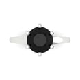 thumbnail image 1 of 2.5 ct Round Cut Natural Onyx Solitaire 14K White Gold Womens Engagement Ring, 1 of 5