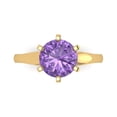 thumbnail image 1 of Clara Pucci 14K Yellow Gold 2.5ct Alexandrite Solitaire Ring for Women, 1 of 8