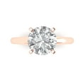 thumbnail image 1 of 2.5 ctw Solitaire Anniversary Ring for Women | Round Cut Zirconia Diamond | Hyperallergenic Solid 18K Rose Gold, 1 of 5