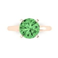 thumbnail image 1 of Clara Pucci 14K Rose Gold 2.5ct Green Solitaire Ring for Women, 1 of 8