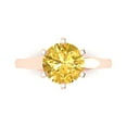 thumbnail image 1 of 2.5 ct Round Cut Simulated Yellow Diamond Solitaire Engagement Ring for Women in 18K Rose Gold, 1 of 5