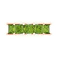 thumbnail image 1 of 2.5 ctw Wedding Band for Women - 14K Rose Gold Natural Peridot Stackable Eternity Ring, 1 of 6