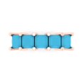thumbnail image 1 of 2.5 ctw Wedding Band for Women - 14K Rose Gold Simulated Turquoise Stackable Eternity Ring, 1 of 6