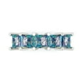 thumbnail image 1 of 2.5 ctw Wedding Band for Women - 14K White Gold Blue Moissanite Stackable Eternity Ring, 1 of 6