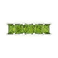 thumbnail image 1 of 2.5 ctw Wedding Band for Women - 14K White Gold Natural Peridot Stackable Eternity Ring, 1 of 6