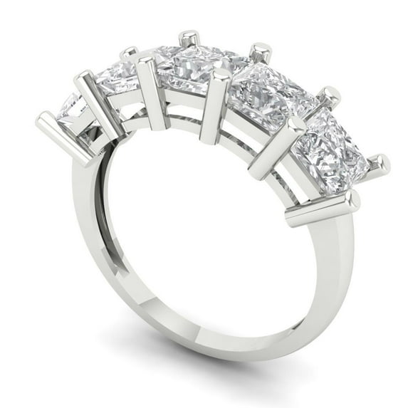 2.5 ctw Wedding Band for Women - 14K White Gold Simulated Diamond Stackable Eternity Ring